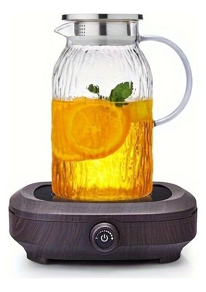 Vakumlu Çelik Kapaklı Isıya Dayanıklı Borosilikat Cam Demlik, Süzgeçli Demlik (1500 Ml) Ekg- Icejug