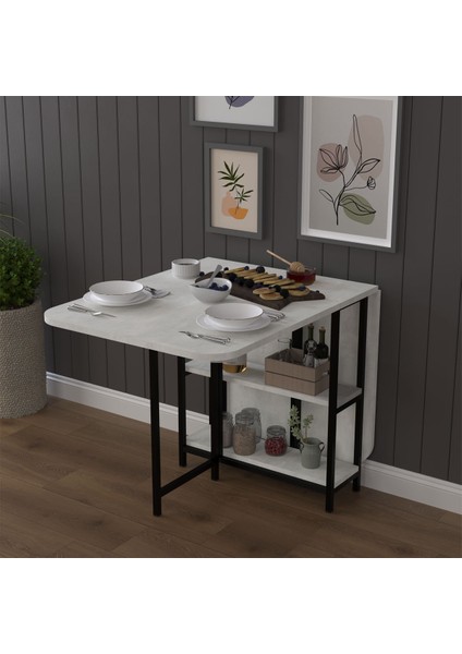 Metal Ayaklı Katlanır Mutfak Masası Km-31 fırsatları