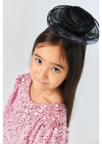 Gülkurusu Üzeri Pullu Kadife Kız Çocuk Elbise - Oriel fırsatları