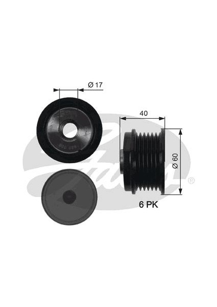 Alternatör Kasnağı 39.2mm Cmax-Fıesta Vı-Focus Iıı-Kuga Iı-Transit-Connect-Courıer 1.5-1.6-2.0tdci