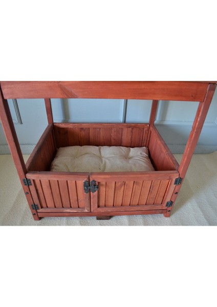 Ahşap Köpek Kulübesi, Köpek Ranzası, Maun Renk