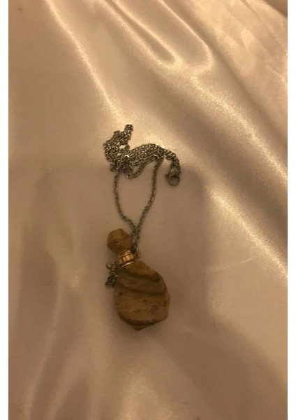 Jasper Kolye Doğal Taş Iksir Parfüm Şişe Kolye Jasper Yaşam Gücü