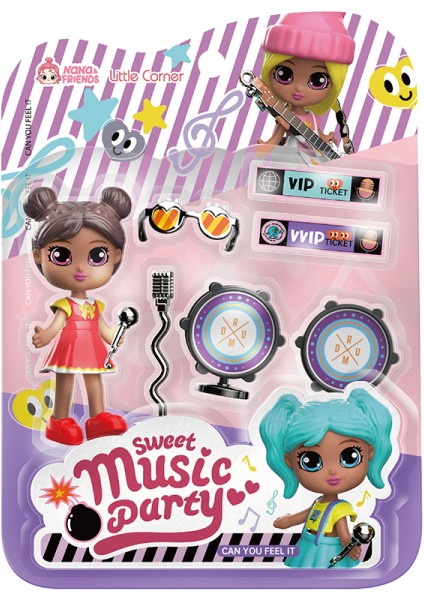 4i Oyuncak Nana & Arkadaşları Müzik Eğlencesi Aksesuarlı Figür Bebekler