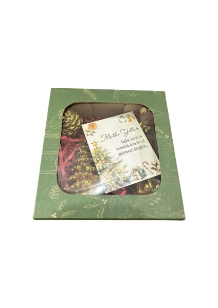 Yılbaşı Konsepti 5 Parça Mum Seti, Tarçın Kokulu Geyik,çam Ağacı,ayıcık,kozalak,hediye Paketi