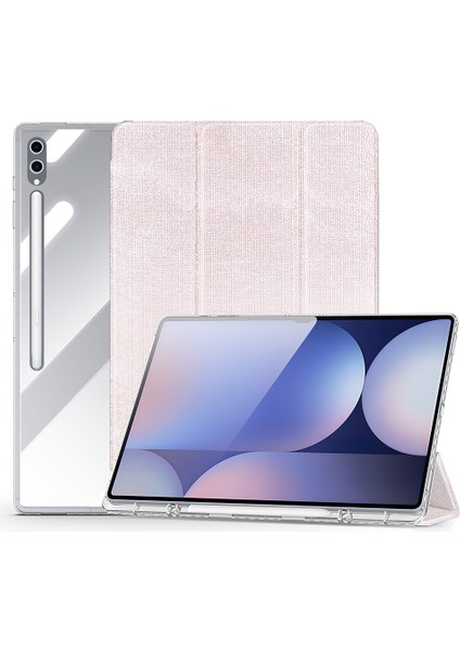 Samsung Galaxy Tab S10 Ultra / S9 Ultra / S8 Ultra Tpu+Pc+Deri Şeffaf Tablet Kılıfı (Yurt Dışından)