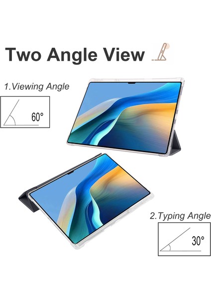 Huawei Matepad Pro 13.2 Tablet Deri Kılıf Üç Katlı Stand Kalem Yuvası Kapağı (Yurt Dışından)