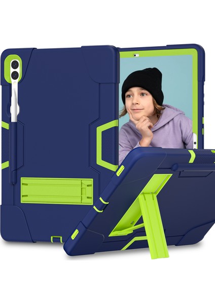 Samsung Galaxy Tab S9+ Robot Tarzı Tablet Kılıfı, Kickstand Çift Renkli Silikon+ Pc Tablet Kapak (Yurt Dışından)