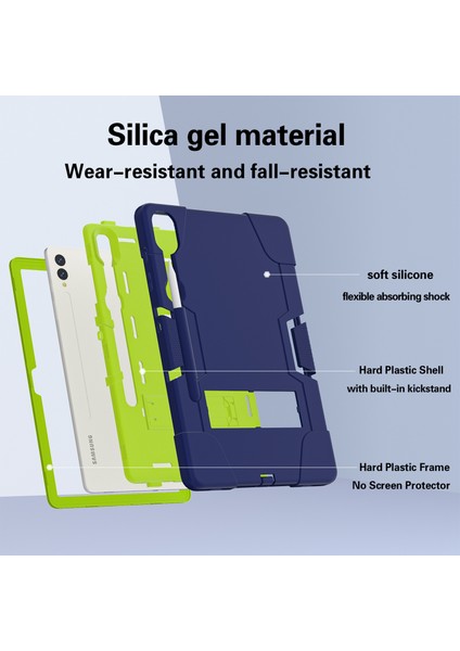 Samsung Galaxy Tab S9+ Robot Tarzı Tablet Kılıfı, Kickstand Çift Renkli Silikon+ Pc Tablet Kapak (Yurt Dışından) fırsatları