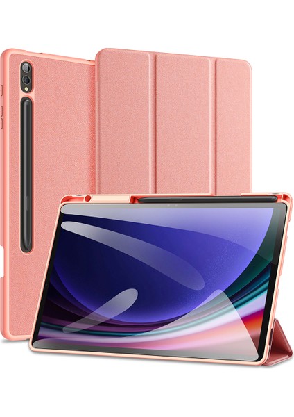 Samsung Galaxy Tab S10 Plus Üç Katlı Stand Deri Kılıf Otomatik Uyandırma / Uyku (Yurt Dışından)