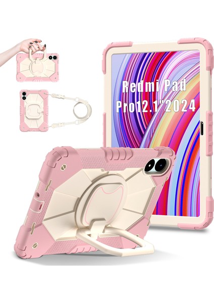 Xiaomi Redmi Pad Pro 5g / Pad Pro / Poco Pad 4g Kickstand Kılıf Silikon + Pc Tablet Kapağı (Yurt Dışından)