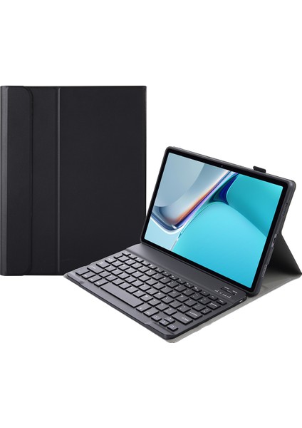 Matepad 11 Için Ultra Ince Bluetoothlu Deri Kılıflı Klavye - Siyah (Yurt Dışından)