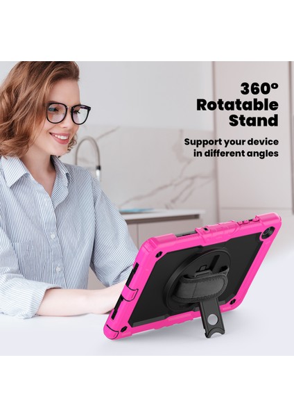 Samsung Galaxy Tab A9+ Koruyucu Kapak Pc+ Silikon Kickstand Tablet Kılıfı (Yurt Dışından)