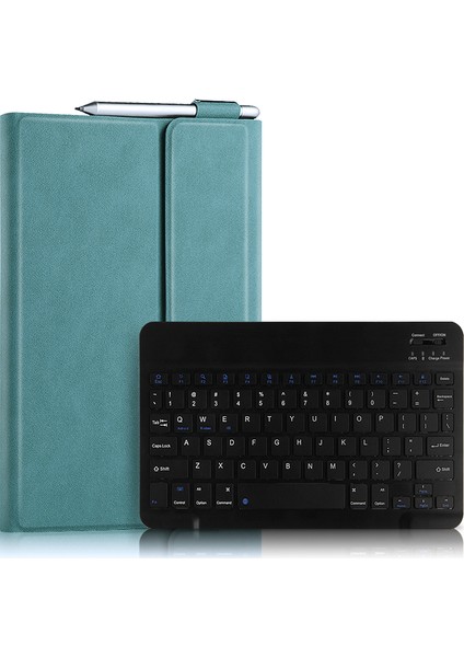Huawei Matepad 11 Kablosuz Bluetoothlu Dokunmatik Deri Kılıflı Klavye - Yeşil (Yurt Dışından)