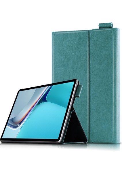 Huawei Matepad 11 Kablosuz Bluetoothlu Dokunmatik Deri Kılıflı Klavye - Yeşil (Yurt Dışından)