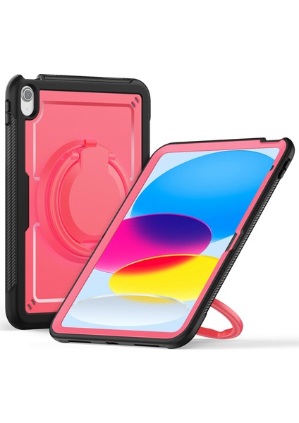iPad 10.9 (2022) Pc+Tpu Kickstand Tablet Kılıfı, Kalem Tutacağı, Omuz Askısı (Yurt Dışından)