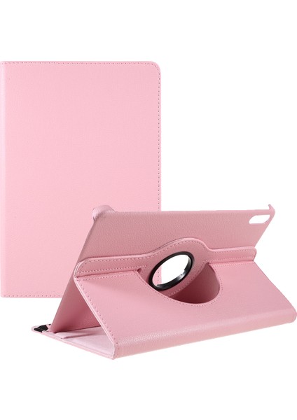 Huawei Matepad Pro Için 360 Derece Döner Pu Deri Tablet Kılıfı - Pembe (Yurt Dışından)