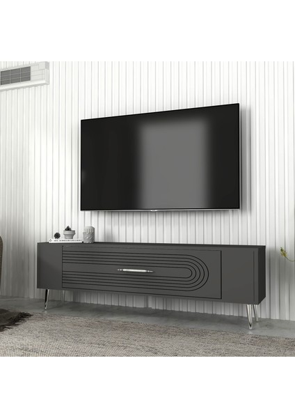 Retrol3ct Tv Sehpası Antrasit-Gümüş fiyatları