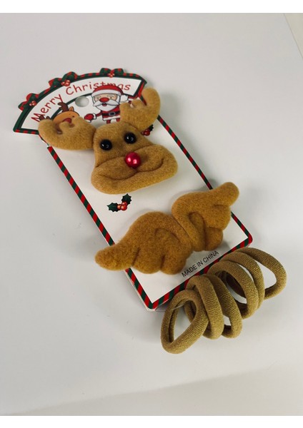 Yeni Yıl Çocuk Tokası Seti Geyik Şeklinde