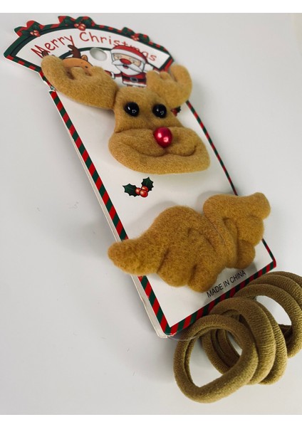 Yeni Yıl Çocuk Tokası Seti Geyik Şeklinde fiyatları