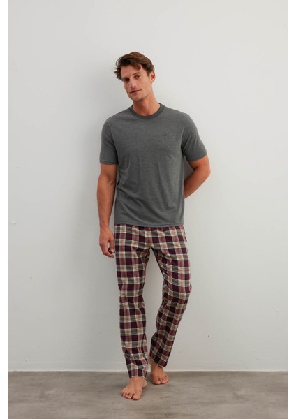 Erkek Pamuklu Kısa Kollu Pijama Üstü fırsatları