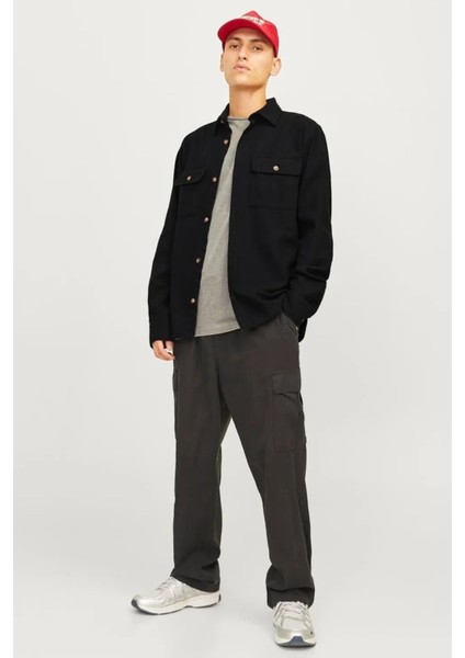 Erkek Jjdarren Flannel Overshırt Ls Gömlek - Siyah fiyatları