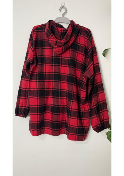 Büyük Beden Oversize Kapşonlu Oduncu Gömlek Renkli fiyatları