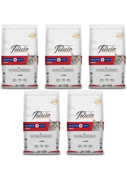 Hypoallergenic Kuzu Etli Düşük Tahıllı Yetişkin Kedi Maması 2kg - 5 Adet
