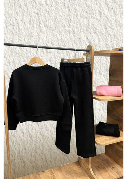 Blom Nakış Detaylı Kız Çocuk takım - Siyah fiyatları