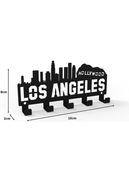 Los Angeles Metal Anahtarlık Siyah