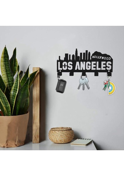 Los Angeles Metal Anahtarlık Siyah