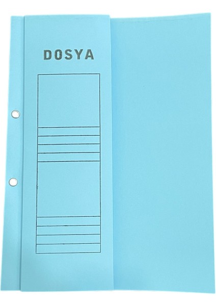Yarım Kapak Karton Dosya1. Kalite Mavi 50'li ( 1 Paket ) ( 24X33CM )
