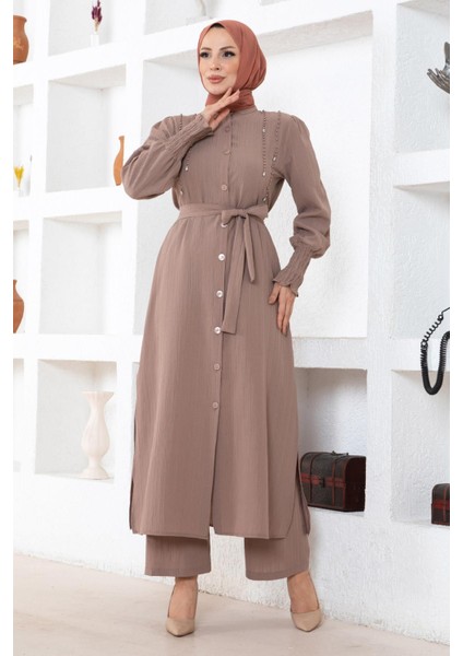 Inci Detaylı Takım Gül Kurusu 19360 modelleri