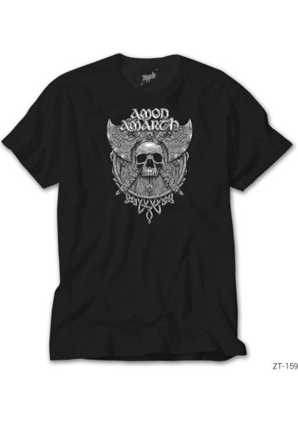 Amon Amath Skull Axes Siyah Tişört