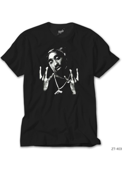 Tupac Shakur West Side Siyah Tişört