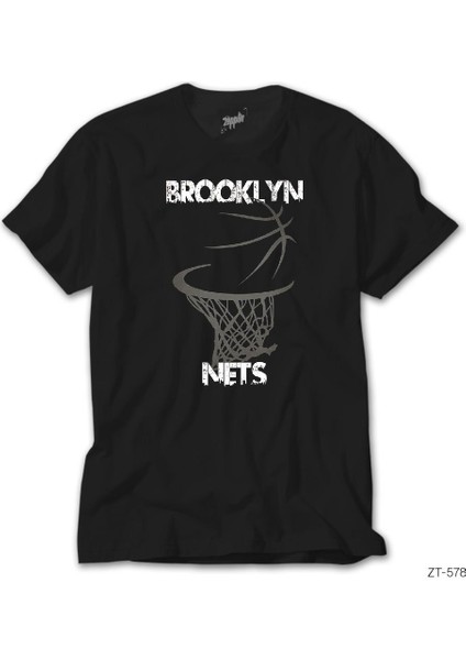 Brooklyn Nets Basket Siyah Tişört