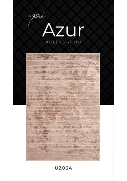 Azur UZ03A Bej Pamuk Akrilik Yumuşak Dokulu Modern Kilim Halı