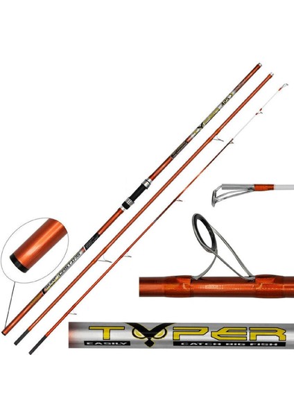 Typer 425cm 300gr 3parça Im7 Karbon Surf Kamış