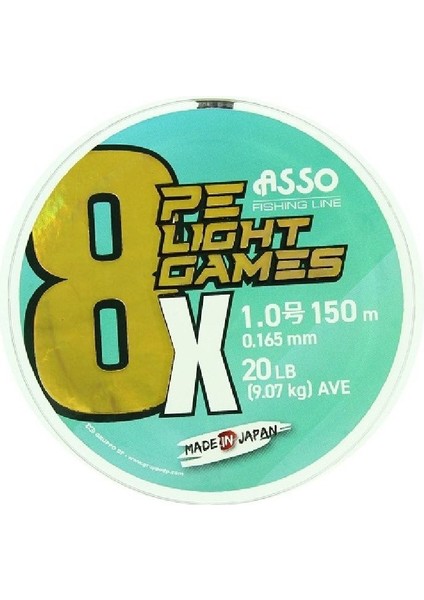 8x Light Games Pe 1.2 Moss Green Ip Misina 150MT 0,185MM