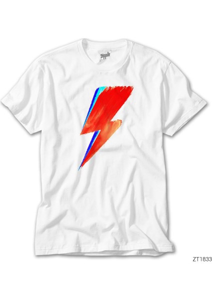 David Bowie Lighting Beyaz Tişört
