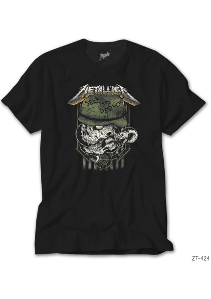 Metallica Seek And Destroy Siyah Tişört