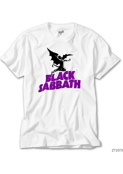 Black Sabbath Cover Beyaz Tişört