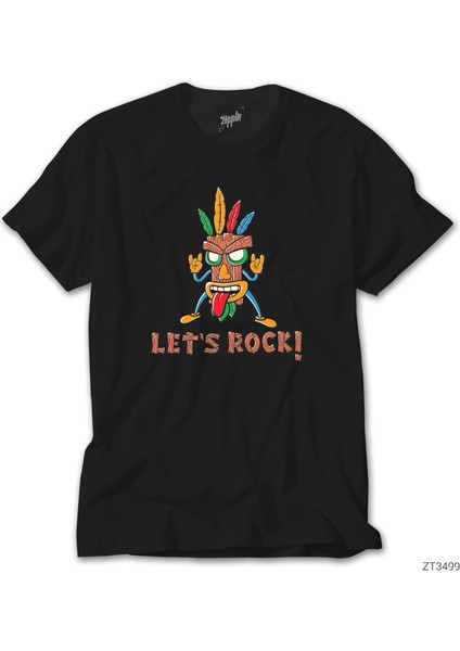 Lets Rock Siyah Tişört