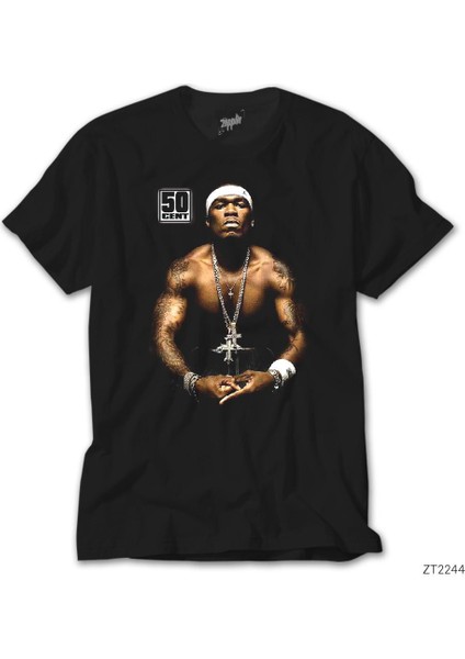50 Cent With Tattoos Siyah Tişört
