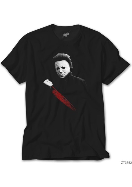 Halloween Knife Siyah Tişört