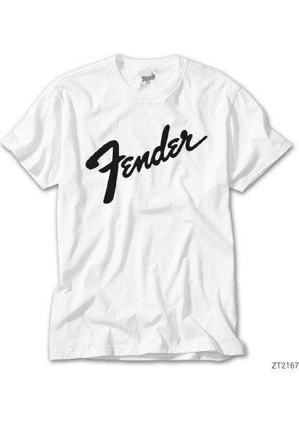 Fender Logo 3 Beyaz Tişört