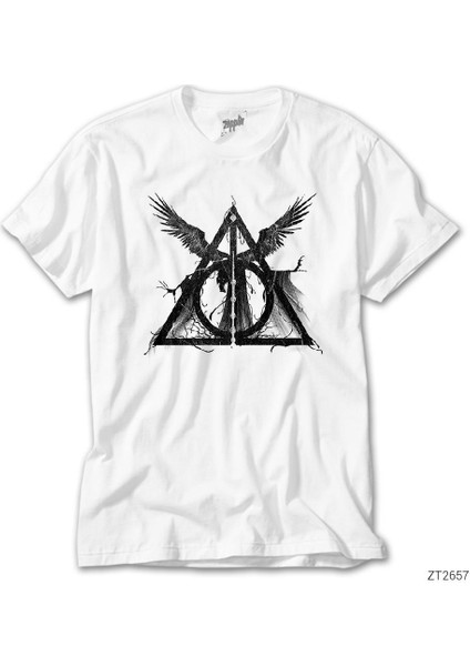 Hary P. Deathly Hallows Beyaz Tişört