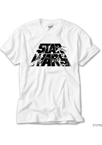 Star Wars Logo 3 Beyaz Tişört