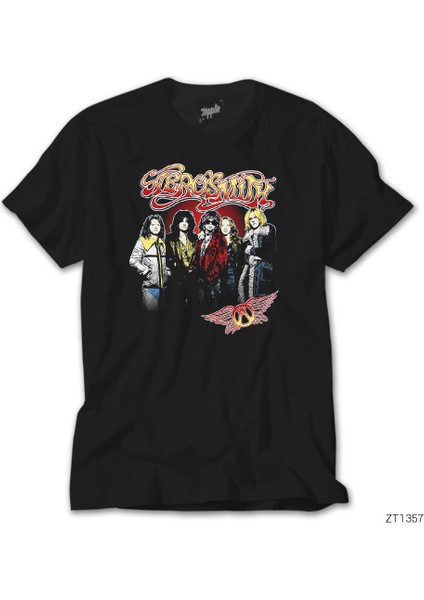 Aerosmith Grup Siyah Tişört