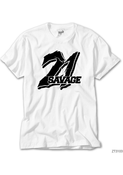 21 Savage Beyaz Tişört