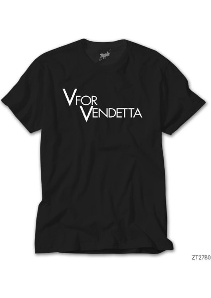 V For Vendetta Logo Siyah Tişört